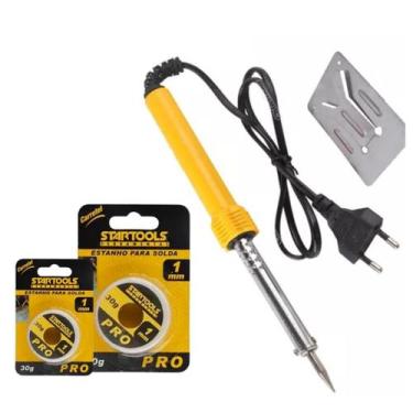Imagem de Kit 1 Ferro de Solda Pro 60WTS C/2 Estanho Carretel - 110V - Startools
