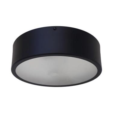 Imagem de Plafon redondo de aluminio preto 25cm - PANTOJA & CARMONA
