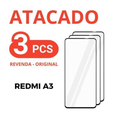 Imagem de Kit 3 Película De Vidro Temperado 3D Xiaomi Redmi A3 + - Nc Newcase