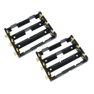 Imagem de YTgilo 2 peças 18650 Pacote de bateria com 3 células, clipes de bateria, fonte de alimentação de carregamento, acessórios eletrônicos aplicados a brinquedos, placa de ensaio faça você mesmo, fonte de