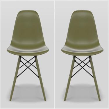 Imagem de Conjunto com 2 Cadeiras para Sala de Jantar Eames Pp Dsw Inj