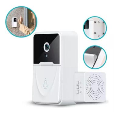 Imagem de Campainha Com Câmera Wifi Sem Fio à Prova D'Água Recarrega