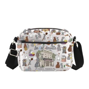 Imagem de ENSIANTH Bolsa tiracolo inspirada na França La Cartoon Paris Anyone Can Cook Gift Mouse Chef Movie Mech Rat Bag, La Hengcb