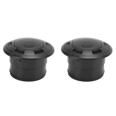 Imagem de Painel De Carro De Carro De 75 Mm De Defletor De Ar Condicionado De Ventilação De Ar Redonda Round Grille Vent Universal for Bus RV (preto)