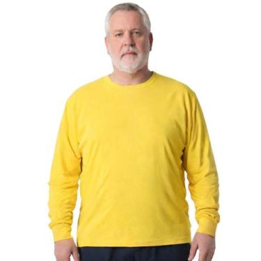 Imagem de Camisa Uv +50 Manga Longa Plus Size - Genérico, Amarelo canário, G1