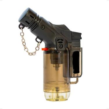 Imagem de Mini Maçarico Recarregável Portátil Chama Ajustável Acendimento Automático Ideal para Culinária e Reparos