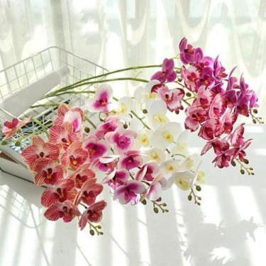 Imagem de 1 Haste De Orquídea Artificial Silicone Para Decorações 69cm - Pik Tik