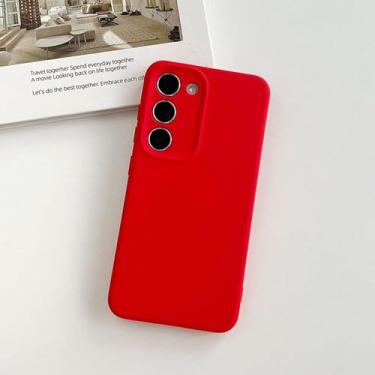 Imagem de Capa de silicone líquido macio de qualidade para Samsung Galaxy S24 S23 Plus S22 Ultra Lente protetora colorida, E, para Samsung S22Ultra