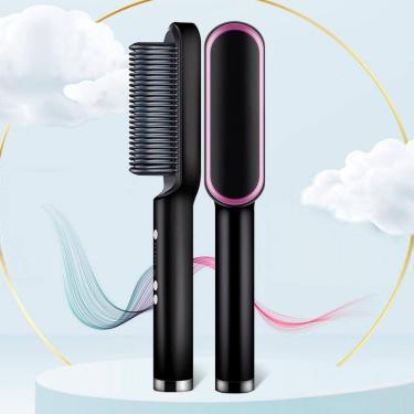 Imagem de Escova 3 Em 1 Alisadora Elétrica Profissional Turbo 110/220V