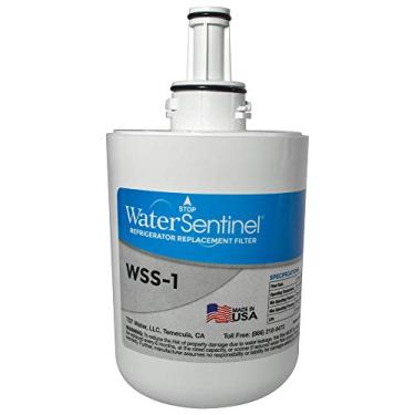 Imagem de WaterSentinel WSS-1 Filtro de água de substituição para filtragem de água potável, compatível com Samsung DA29, DA61, TADA29, HAFCU1, HAFCU1S, bloco de carbono, reduz cloro e odor, branco, 1 pacote