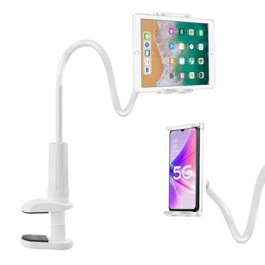 Imagem de ZUYEE Gooseneck Suporte de tablet preguiçoso, suporte de suporte, braço, flexível, braço longo para iPad Air Pro, Mini, Samsung Galaxy Tabs, Nintendo Switch, Amazon, Kindle Fire HD, dispositivos