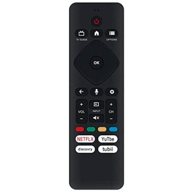 Imagem de URMT26CND002 Controle remoto de substituição por voz adequado para controle remoto Philips Google TV série 7600 43PUL7652/F7 50PUL7552/F7 50PUL7672/F7 55PUL7552/F7 55PUL7672/F7 65PUL7552/F7