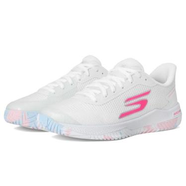 Imagem de Skechers Tênis feminino Skechers Viper Court Pro 2.0, Têxtil Sintético Branco Multi Acabamento, 38