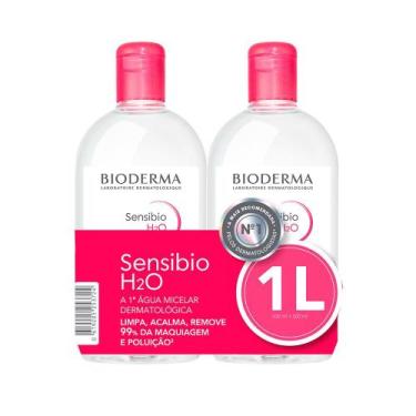 Imagem de Bioderma Sensibio H2O Kit 2 Águas Micelar Facial de Limpeza 500ml
