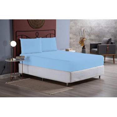 Imagem de Lençol Com Elástico King Size 100% Algodão 200 Fios Macio 3p - Toda Su