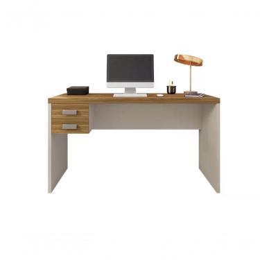 Imagem de Mesa P/Computador 1,3 C/Gavteiro Metalic Sued Louro Freijo