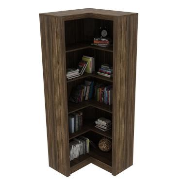 Imagem de Estante Canto Escritório Brandon 171X68Cm Nogal