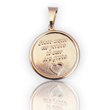 Imagem de Pingente Medalha Ho'oponopono Dourado