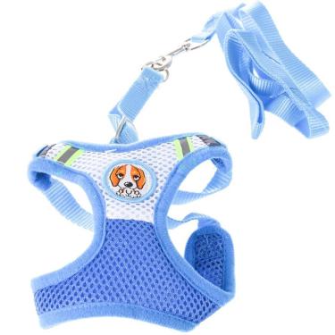 Imagem de Coleira Peitoral Puppie Para Cães E Gatos Tamanho P Até 20kg Azul