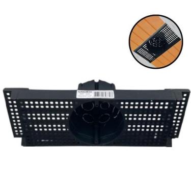 Imagem de Caixa Luz Suporte P/ Laje Octogonal 27 e 30cm Preta Plasled