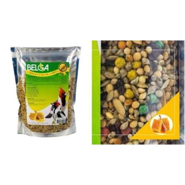 Imagem de Kit 2 Rações / Passarinho Ração Cardeal E Galo De Campina Mix 500 Gr M