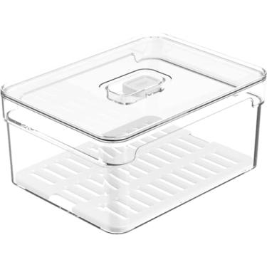 Imagem de KIT C/ 6 Organizador de Geladeira Empilhável Frutas Legumes Vegetais