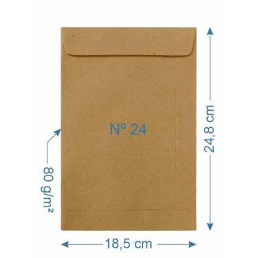Imagem de 250 Envelope Papel 18,5x24,8cm - AAZ, Kraft