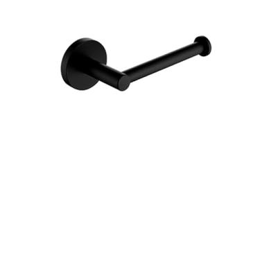 Imagem de Conjunto de banheiro preto fosco - Toalheiro, ganchos para roupão, suporte para papel higiênico - Kit de ferragens, porta-papel