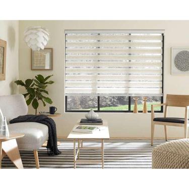 Imagem de Persiana Double Vision Bege 100 X 220M Com Bandô Topflex