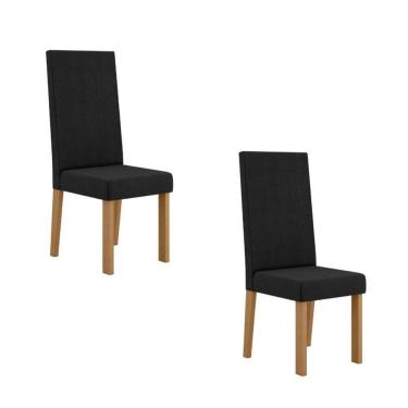 Imagem de Conjunto 2 Cadeiras para Sala de Jantar Nice Mel/Preto