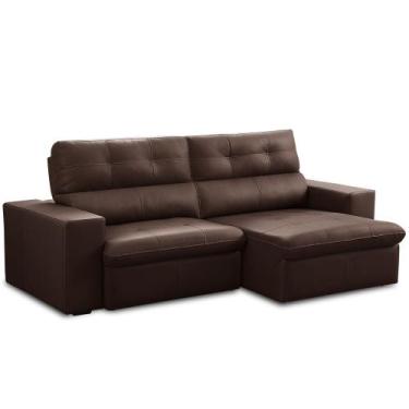 Imagem de Sofá Retrátil Reclinável Para Sala 3 Lugares 230cm Bryant L06 Couro Ma