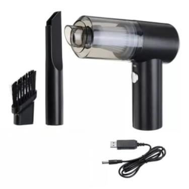 Imagem de Aspirador De Pó Usb Portátil Completo Linha Premium Carro E Casa 2000mAh(PRETO)