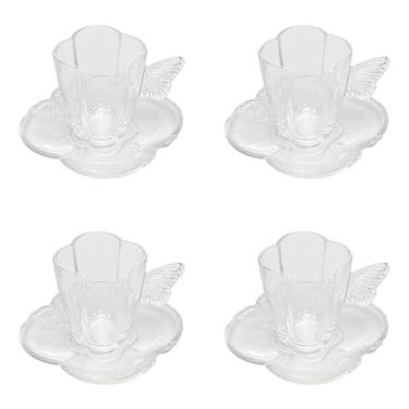 Imagem de Conjunto Com 4 Xí­caras E Pires Para Café Wolff Butterfly Transparente