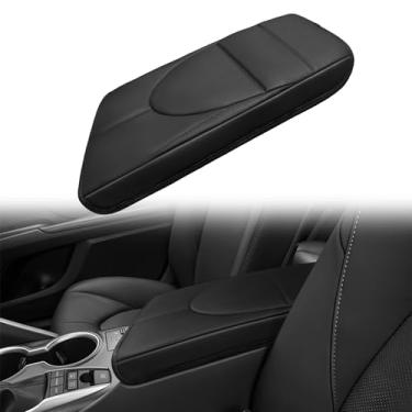 Imagem de Muslogy Capa de apoio de braço para console central compatível com Toyota Camry 2018-2024 almofada de apoio de braço confortável protetor de couro vegano regular grosso