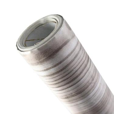 Imagem de Kit 10 Rolos com 05 Metros de Papel de Parede Madeira Clara - Giftutil