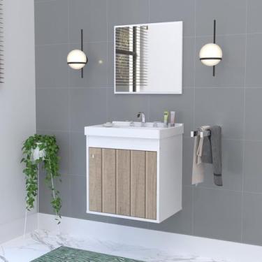 Imagem de Kit Gabinete Banheiro em Mdf com Espelheira Veneto - Riverzza