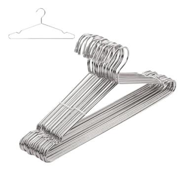 Imagem de Cabide Tintureiro De Aço Reforçado com Cava Kit 20/30/50/100 (100)