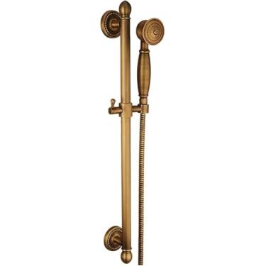 Imagem de Chuveiro De Mão Com Barra Deslizante De Chuveiro, Chuveiro De Latão Com Mangueira De Chuveiro De 1,5 M, Conjunto De Chuveiro De Parede De Altura Ajustável, B