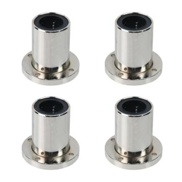 Imagem de Oedema 4 peças LMF25UU Rolamento de esferas de flange redondo 25 mm diâmetro de furo 40 mm OD 59 mm rolamento linear com parafusos para máquinas de embalagem, slides lineares, deslizadores mecânicos