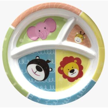 Imagem de Prato Refeição Infantil com Divisórias Princesas ou Animais - Exbom, P
