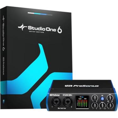 Imagem de PreSonus Studio 24c 2x2, 192 kHz, interface de áudio USB com software de gravação Studio One DAW