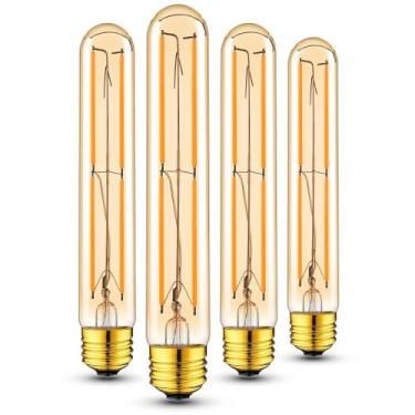 Imagem de Lâmpada LED Sphoon Tubular T10 6W 2200K E26 regulável, pacote com 4