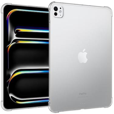Imagem de Callyue Capa para iPad Pro de 11 polegadas 2024 M4 (modelo: A2836/A2837/A3006), capa protetora de canto lateral de TPU macio e leve para iPad Pro de 11 polegadas M4 (5ª geração), transparente