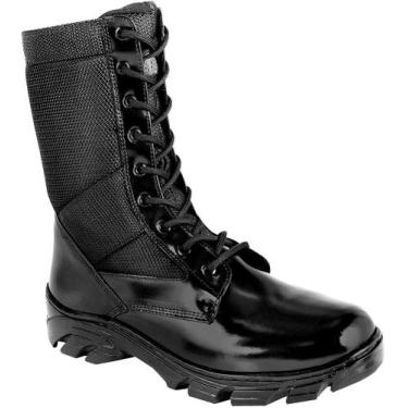 Imagem de Coturno Tático Militar em Couro, Cano em Nylon Almofadado. - Portal do