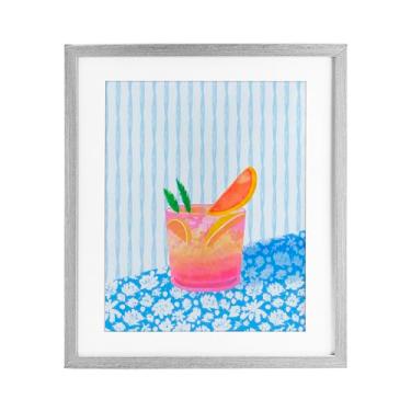 Imagem de Stupell Industries Impressão emoldurada cinza Tequila Spritz Still Life Under Glass por Dina Riddle, 53 x 43 cm