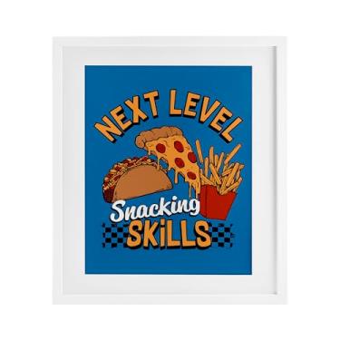 Imagem de Stupell Industries Impressão emoldurada branca Next Level Snacking Skills Under Glass da Jedco Brands, Inc., 40,6 x 33,5 cm