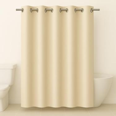 Imagem de Cortina Para Box de Banheiro em PVC Impermeável e Antimofo - 1,38 x 2m BEGE