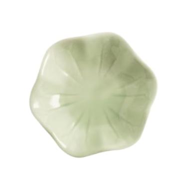 Imagem de YIJU Prato de anel, bandeja para talheres de cozinha, porta-colheres de chá, descanso para colheres, bandeja de cerâmica para bugigangas, tigela para, Luz Verde