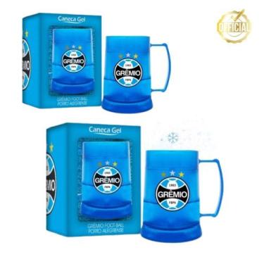 Imagem de Kit 2 Canecas Copo Gel 300Ml Térmica Chopp Cerveja Time - Brasfoot