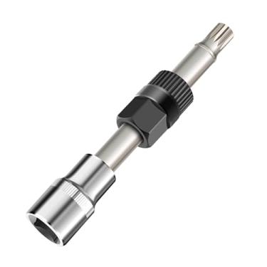 Imagem de JEUCLEL Chave de alternador M10 de 1/5.1 cm, broca de soquete de polia de 33 dentes, ponta de 10 mm x 12 mm, soquete de ferramenta de polia desacopladora para instalação e remoção de polias